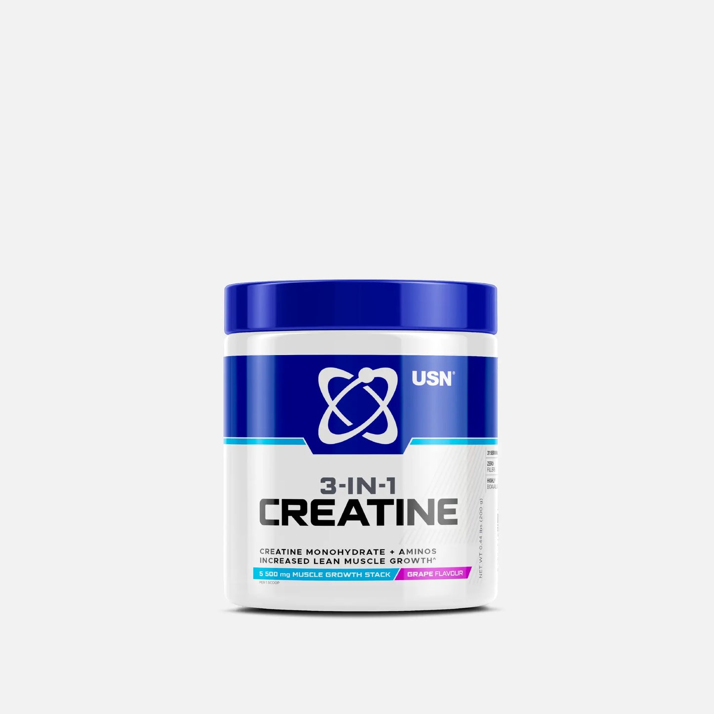 3-in-1 Creatine Monohydrate & Aminos-Grape Flavour